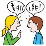 caricatura de discusion